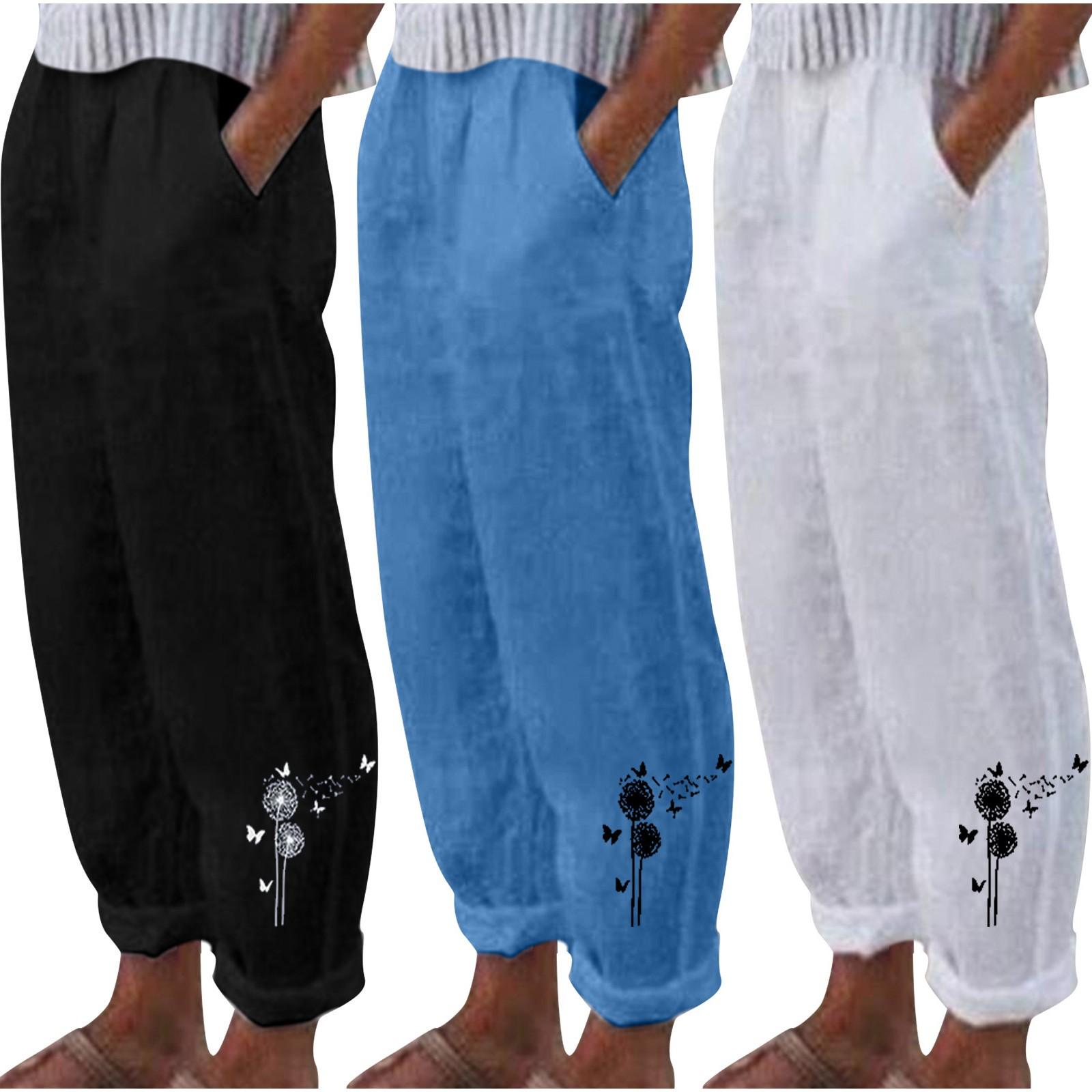 

Укороченные брюки для женщин Офисные женские брюки с карманами Широкие брюки повседневные мягкие брюки Легкие капри