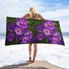 1pz Telo Mare con Fantasia Fiori Viola per Famiglia Stuff Regali Asciugatura Rapida Senza Sabbia Per Bagno Yoga Turismo Spiaggia Campeggio Nuoto