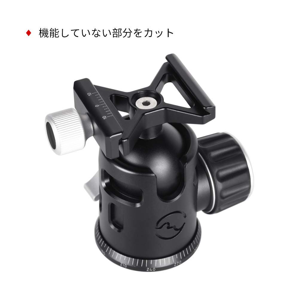 SWFOTO 36mm Ball DSLR Camera Panoramic Ball Head Ideal for Lightweight Travel 15KG Load Capacity EB-36 Head, Arca-Swiss Compatible, 360°, Photography,