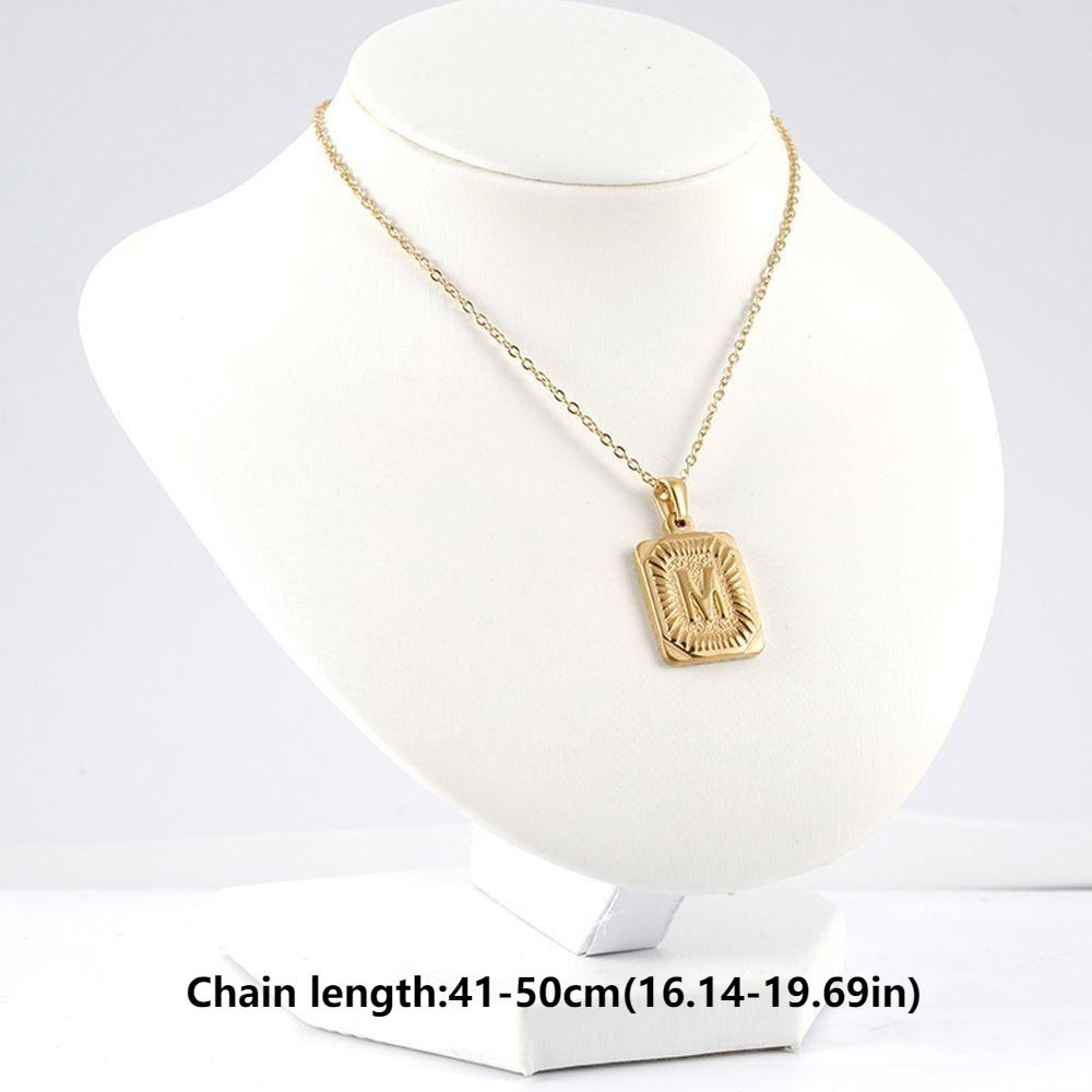 Initial Letters Alphabet Sweater Chain Stainless Steel Korean Style Jewelry  Men