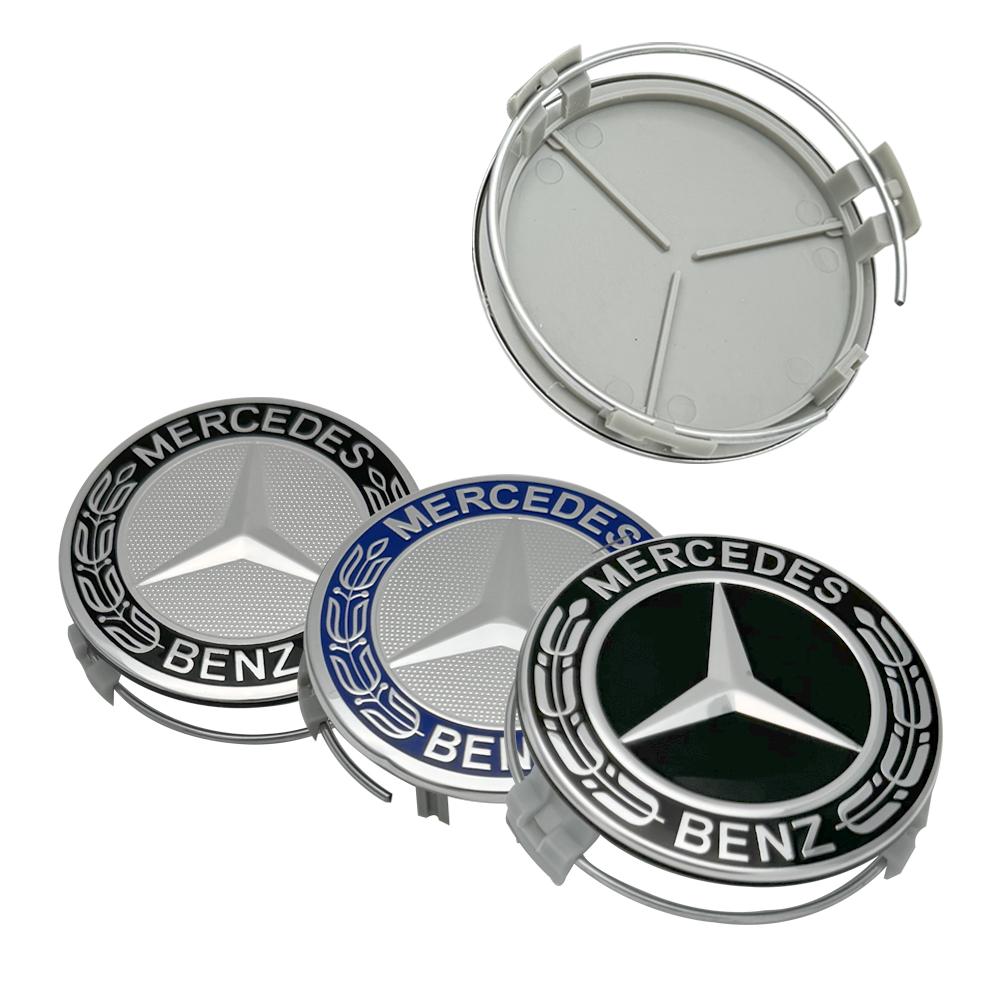 2026 Neu 4 Stück 75mm ABS Auto Radnabendeckel Logo für Mercedes Benz C207 C218 A207 C117 CLA CLS E-Klasse W212 S212 X166 W176 W205 W246 rx2