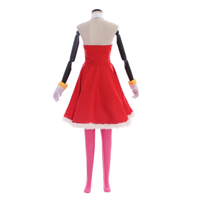 Amy Rose Cosplay Costume Rosy The Rascal Cosplay Red Dress Suit Women Game Cosplay Outfit Halloween Party Role Play Dress