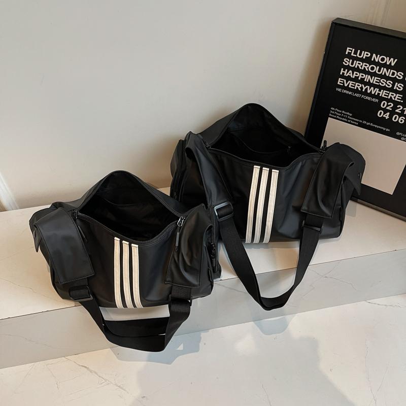 Striped Large Capacity Travel Bag Women's Shoulder Bag Crossbody Bag