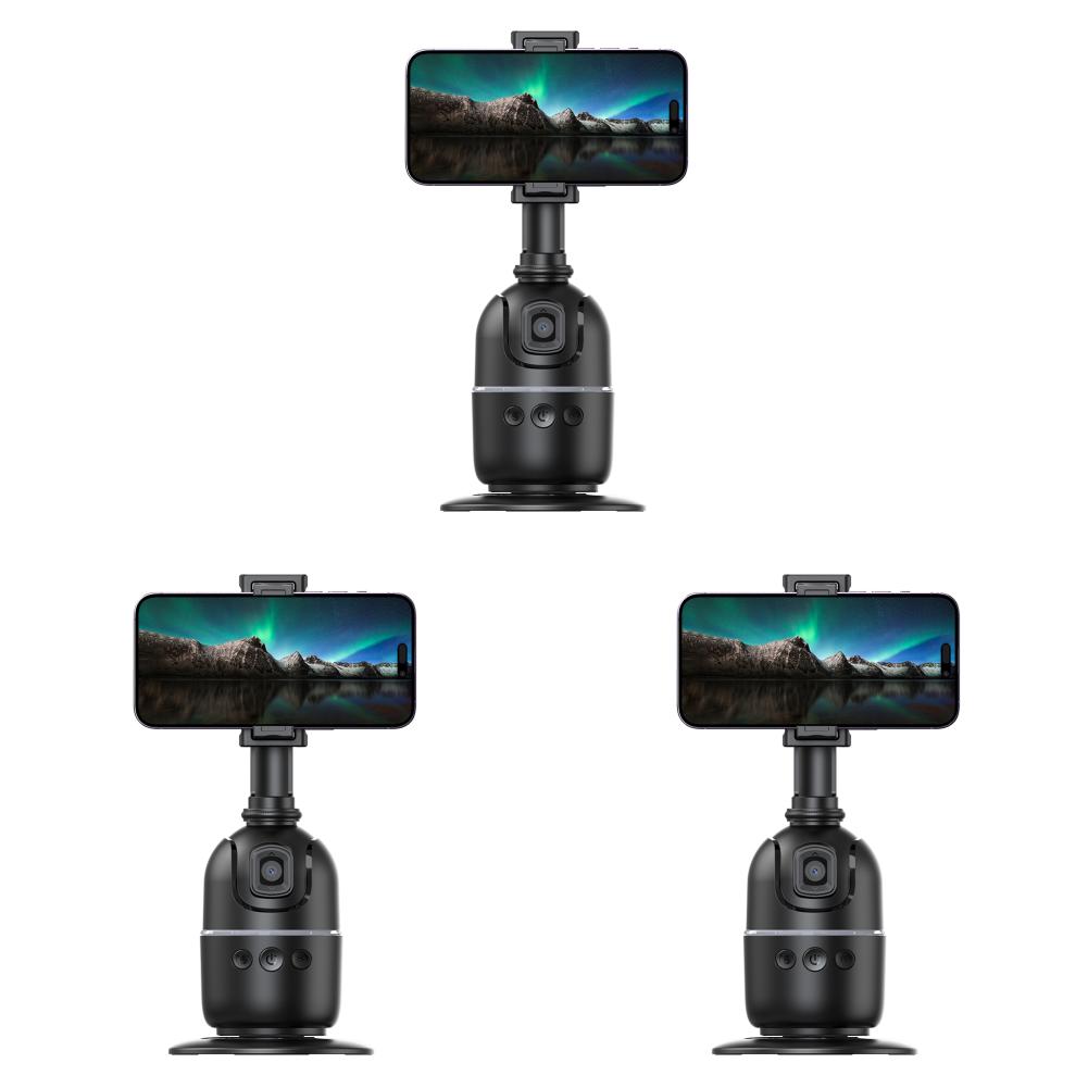 

Auto Face Tracking Tripod No App 360 Rotation Auto Tracking Phone Holder (Black