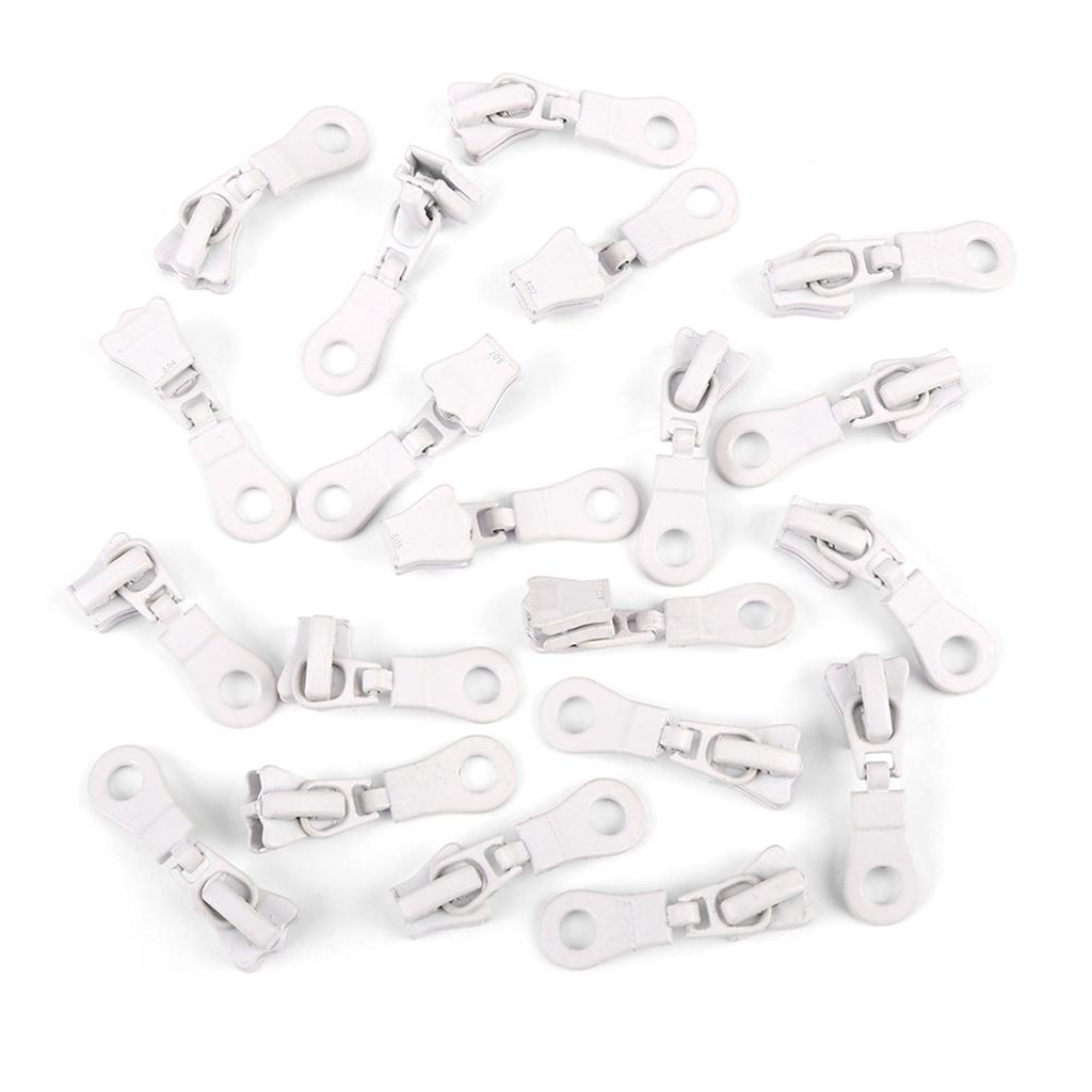 20 Stück Metalllegierung Schieber Größe #5 Reißverschluss Reparatur Ersatz-Set (Schwarz)