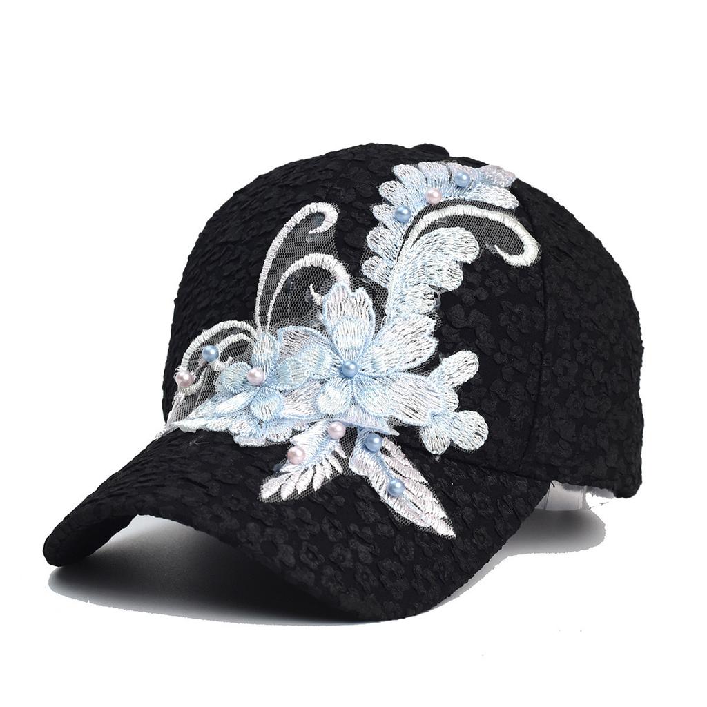 Lace-trimmed baseball cap for women - lightweight, breathable, stylish ladies' visor hat - korean style, versatile, trendy headwear