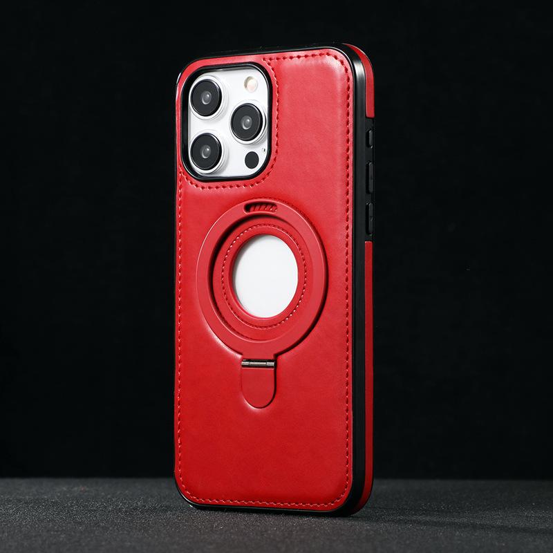 Compatible with Apple 13promax Phone Case Magnetic Stand, IPhone15 Anti-drop 14 Full Cover 12/11 Leather Case