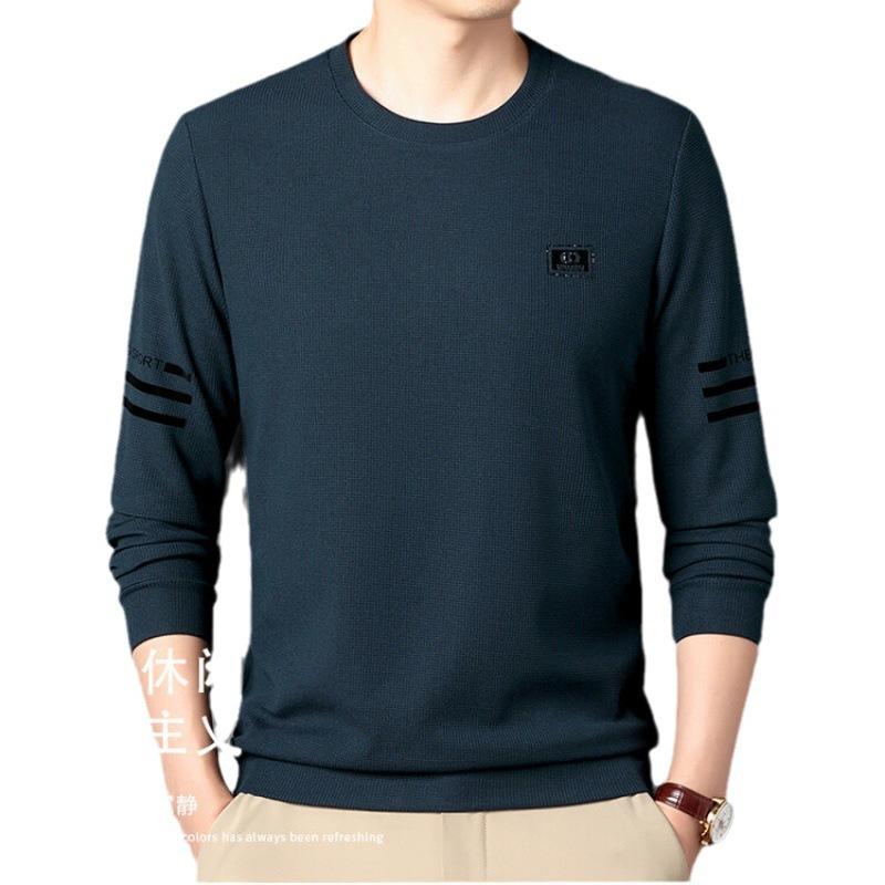 Весна и осень Новый стиль Круглый вырез Длинный рукав Футболка Нижняя рубашка Свободная — фото 6