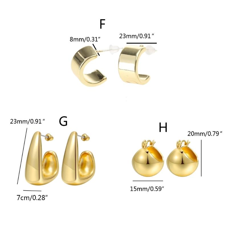 Simple Pea Shaped Alloy Silver Gold Color Drop Earrings For Women Korean Fashion Jewelry Party Girls Unusual Accessory