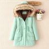 Cappotto di Cotone Slimming con Cappuccio in Eco-pelliccia Stile Europeo & Americano Autunno/Inverno 2025