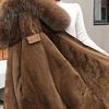Women Coat Hooded Winter Jacket with Faux Fur Collar Warm Fashionable Zipper Closure Coat for Autumn Winter