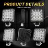 4PCS 4inch LED Work Light Pods Spot Off Road ATV Truck Reverse Fog Lights 6000k Spot Flood Combo Beam 12V 24V IP68 Back Up Lights 1