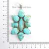 Arizona Turquoise Cluster Pendant, 925 Sterling Silver, Large Marquise Design Pendant