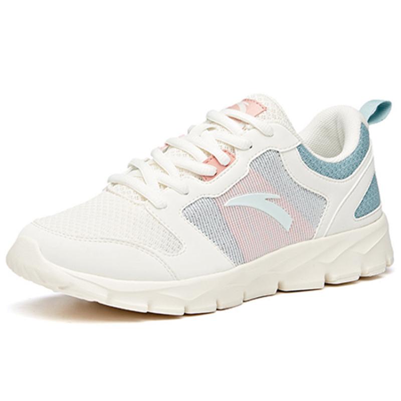 Anta Anti-Slip And Wear-Resistant Lightweight Low-Top Casual Running Shoes Women's White Cyan Sneakers 92625512-23