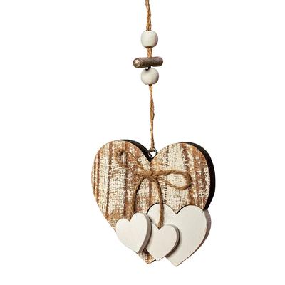 Heart Decor,Heart-shaped Wooden Decorative Hanging Handmade Ornaments Hanging Ornaments for Wedding,Home Decoration