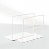 Minimalist Iron Bookends Set - 4-Piece Desktop Book Holder for Students