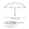 130CM Large 10 Bones Solid Color Umbrella Large Format Outdoor Sunshade Rain Protection Windproof Umbrella