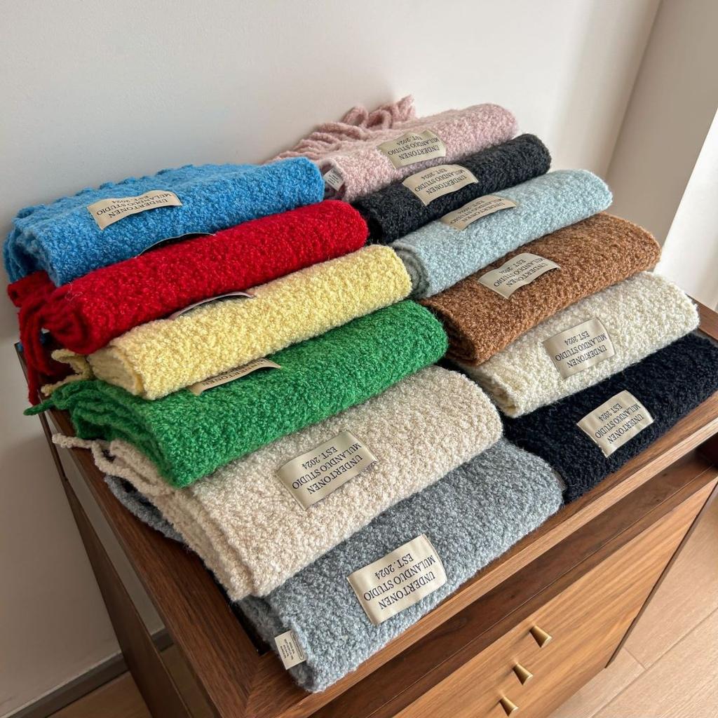 Fashion Women Thick Shawl Wraps Scarf Winter Warm Fashion Solid 80% Wool Pashmina Scarves Long Tassel Hijab Stoles Soft Bufanda