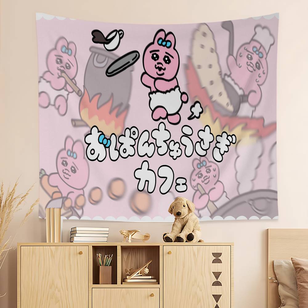 Cartoon OOpanchu Hanging Bohemian Tapestry Hanging Tarot Hippie Wall Rugs Dorm Wall Hanging Home Decor