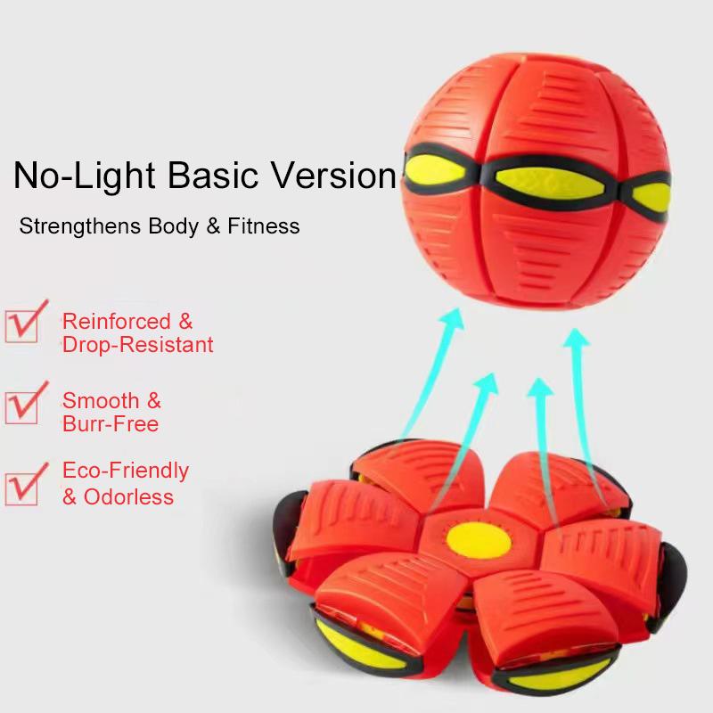 Portable Interactive Flying Saucer Ball Stomp Ufo Magic Balls, Flyer Transforming Glowing Jump Ball, Kids Bouncy Stomp Ball