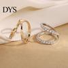 Elegant Scarf Clip Rhinestone Ring, Minimalist Double-Ring Neckerchief Slide, Decorative Durable Clasp Women Wrap Holder for Shirts Scarves Shawls