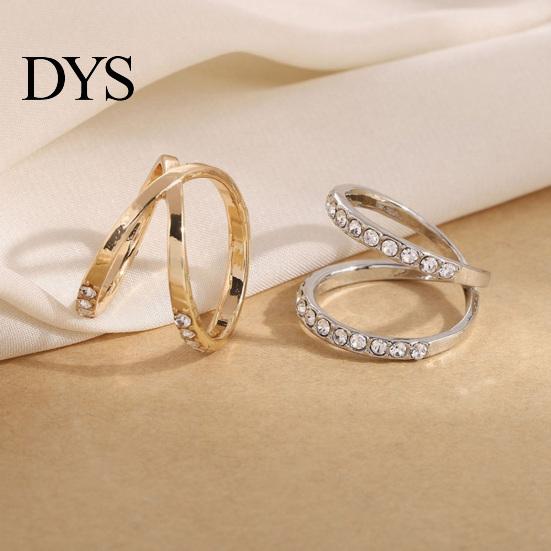 Elegant Scarf Clip Rhinestone Ring, Minimalist Double-Ring Neckerchief Slide, Decorative Durable Clasp Women Wrap Holder for Shirts Scarves Shawls