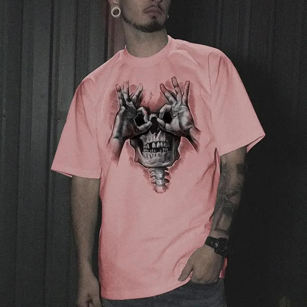 2024 Personality Popular Men's Summer Weird Quick Dry Short Sleeve Werid Pattern Print Shirt Loose Custom Shirt Men's Clothing