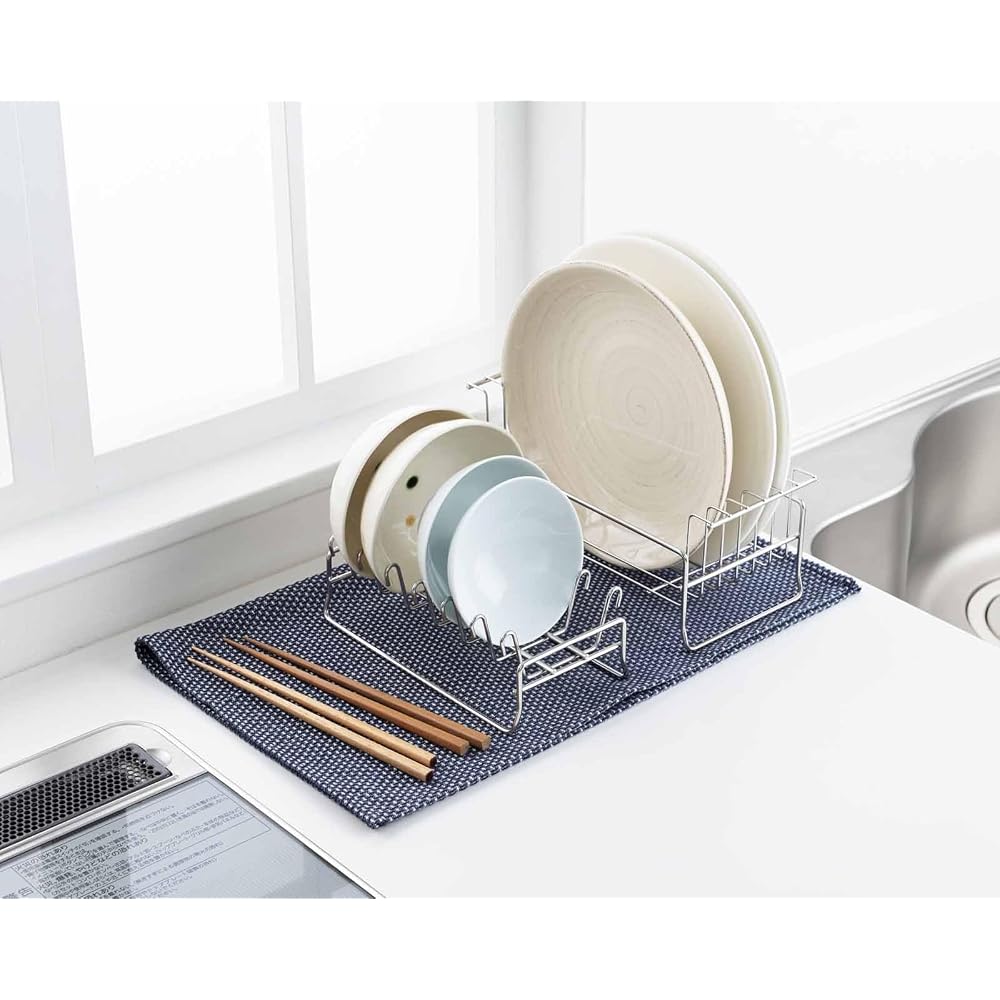 Yoshikawa Dish Drying Rack, Dish Drainer Basket, Made in Japan, to Unify, Bowl Drainer, 1306227,