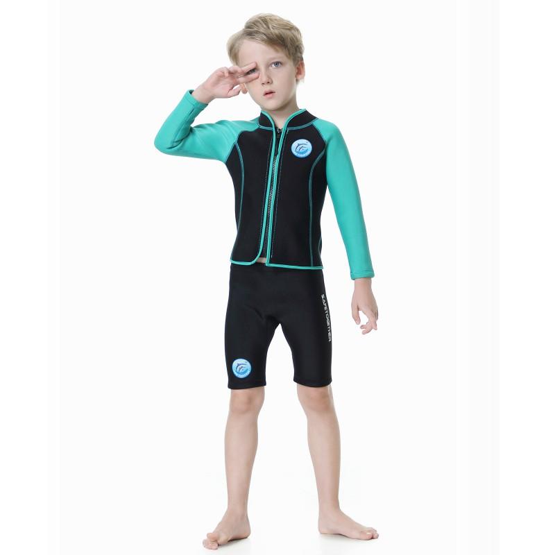 Diving Wetsuit Kids 2.5mm Neoprene Shorty Suit Warm Thermal Snorkeling Surfing Jellyfish Protection Unisex