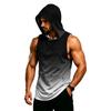 Sudadera sin mangas para hombre, ajuste muscular, camiseta sin mangas para gimnasio, transpirable, secado rápido, chaleco sin mangas con capucha para entrenamiento de fitness