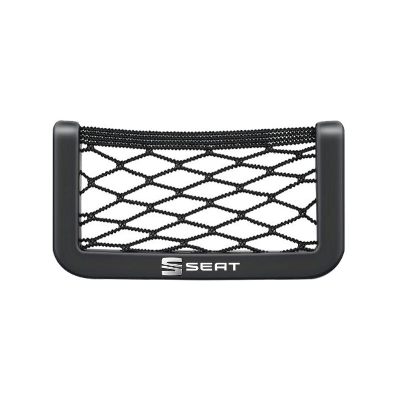 1 Stück Auto Netztasche Handyhalter Aufbewahrungsnetz Box Tasche Organizer für SEAT Leon FR 5 6 MII Altea 5F Ibiza Toledo Cordoba Alhambra MK3