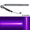 1/2 Pcs UV Black Light Lamp T5 USB UV LED Black Light Lamp 24LEDs Black Light Bar UV Light Tube with Switch for Disco Glow Party