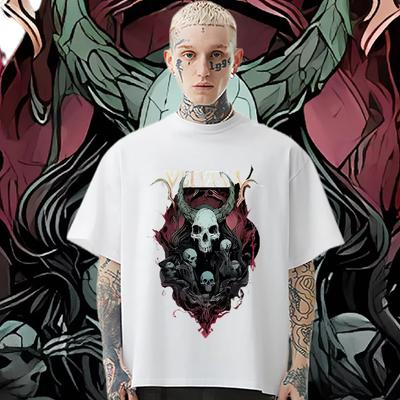 Vintage Aesthetic Tops Round Neck Unisex Graphic Printing Tshirt New 2024  All-Season Wear Hot Sale XXXL Slight Stretch Shirt