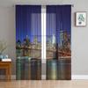 Megalopolis Acropolis Parthenon Monastiraki Sheer Curtains for Living Room Tulle Window Curtain Bedroom Kitchen Veil Drapes