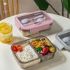 Compartment Lunch Box Microwaveable Japanese Style Bento Box Rectangular Plastic Lunch Box