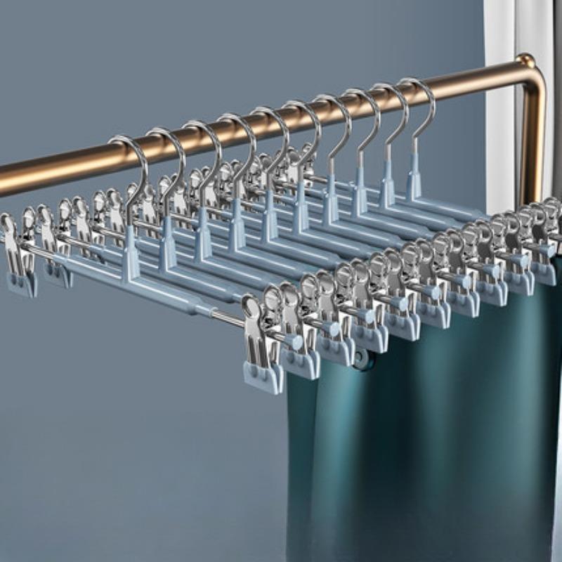 Seamless Household Trouser Rack Trouser Clip RackSkirt Clip Anti-burst Pleated, Strong Drying Trouser Clip Stainless Steel Drying Trouser Clip