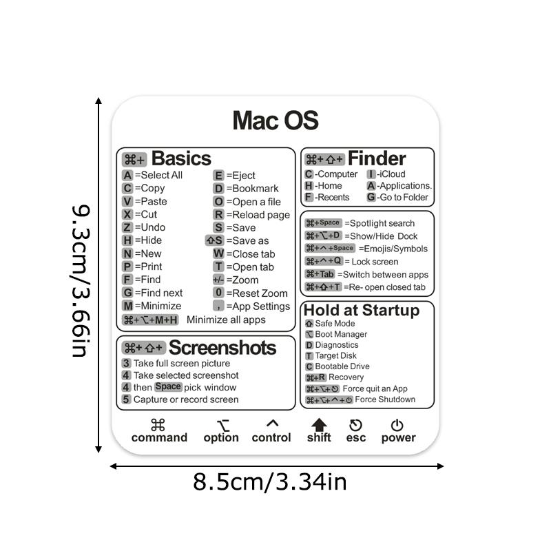 1PC Office Software Memory Waterproof Learn Self-adhesive General Shortcut Keys Assistance Laptops Fast Improve Efficiency