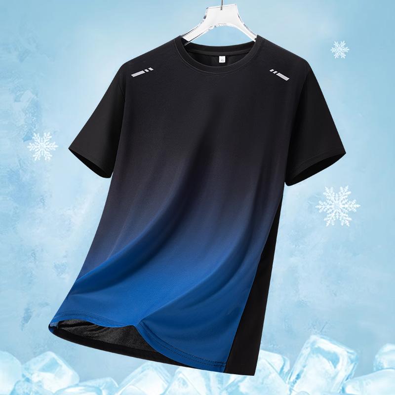 Dmao Short sleeved T-shirt men s summer casual loose half sleeved T-shirt men s breathable T-shirt 2XL чёрный