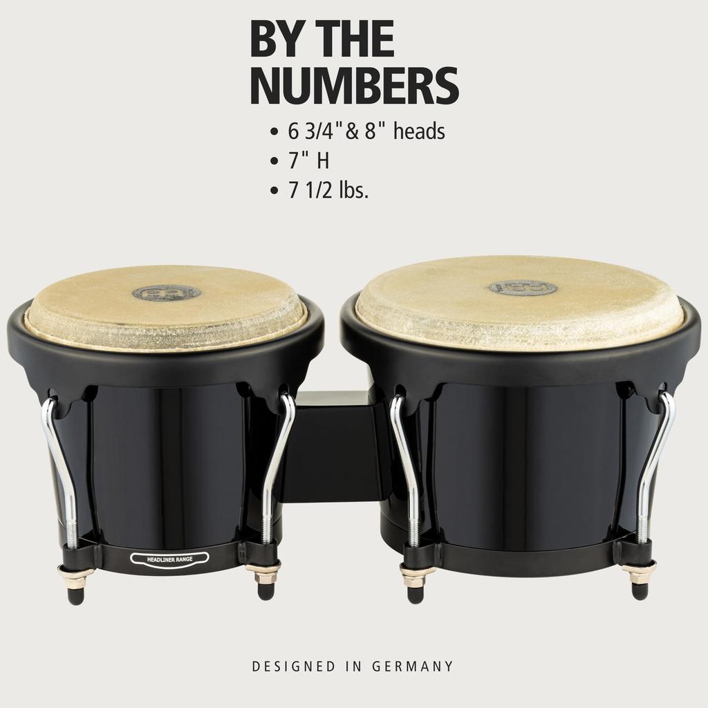 MEINL Percussion Headliner Series Fiberglass Bongo HFB100BK []