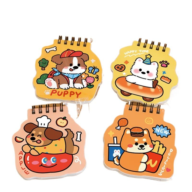 School Supplies Artoon Cute Puppy Flip Up Coil Book Cute Kawai Stationery Reward Small Book Good Looking Notebook Small Gift