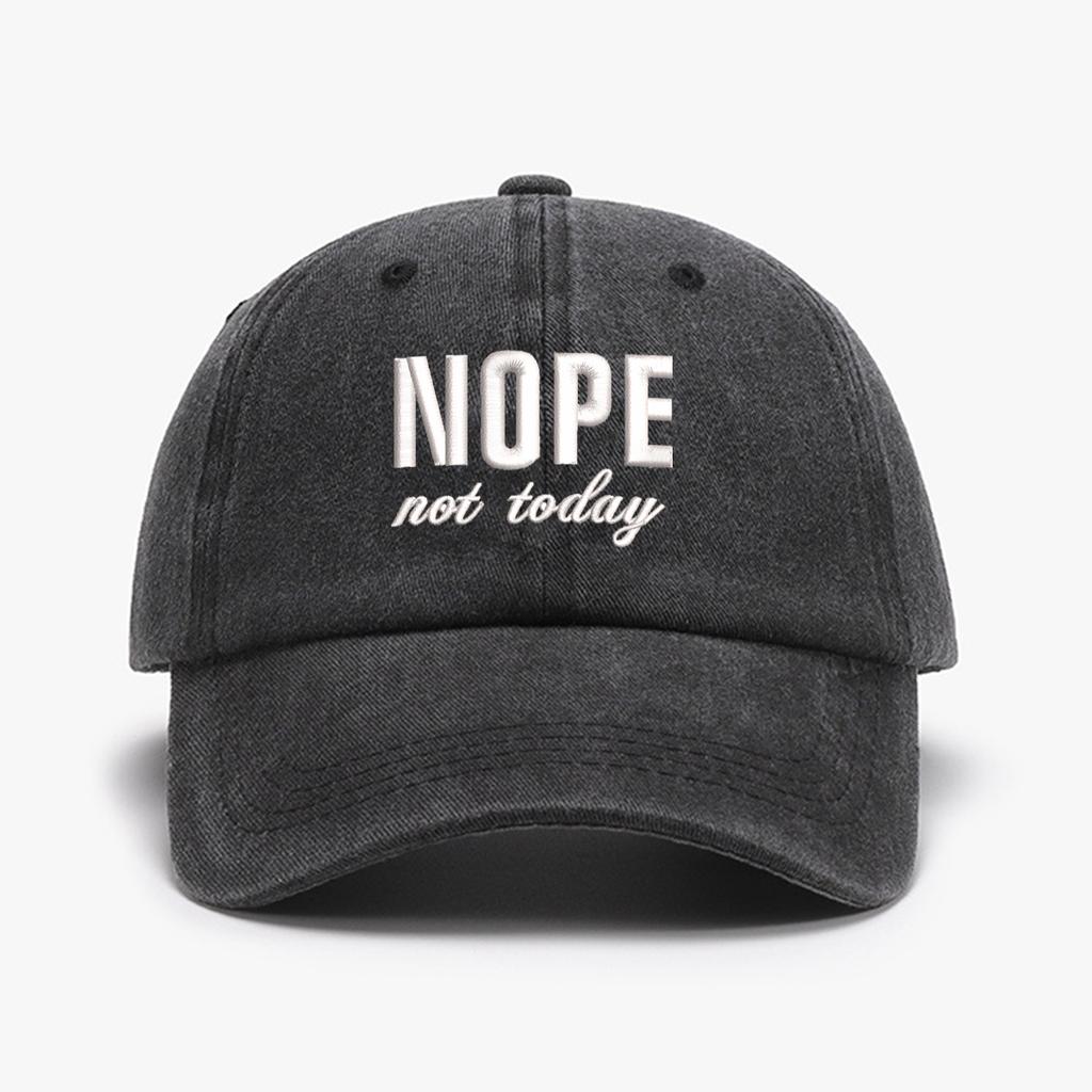 1 "not today"embroidery printed baseball cap outdoor accessory hat, adjustable, lightweight, unisex, as a holiday gift