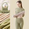 Women's Cashmere Silk Thermal Underwear Set: Seamless Autumn/Winter Top and Bottoms with Thickened Velvet