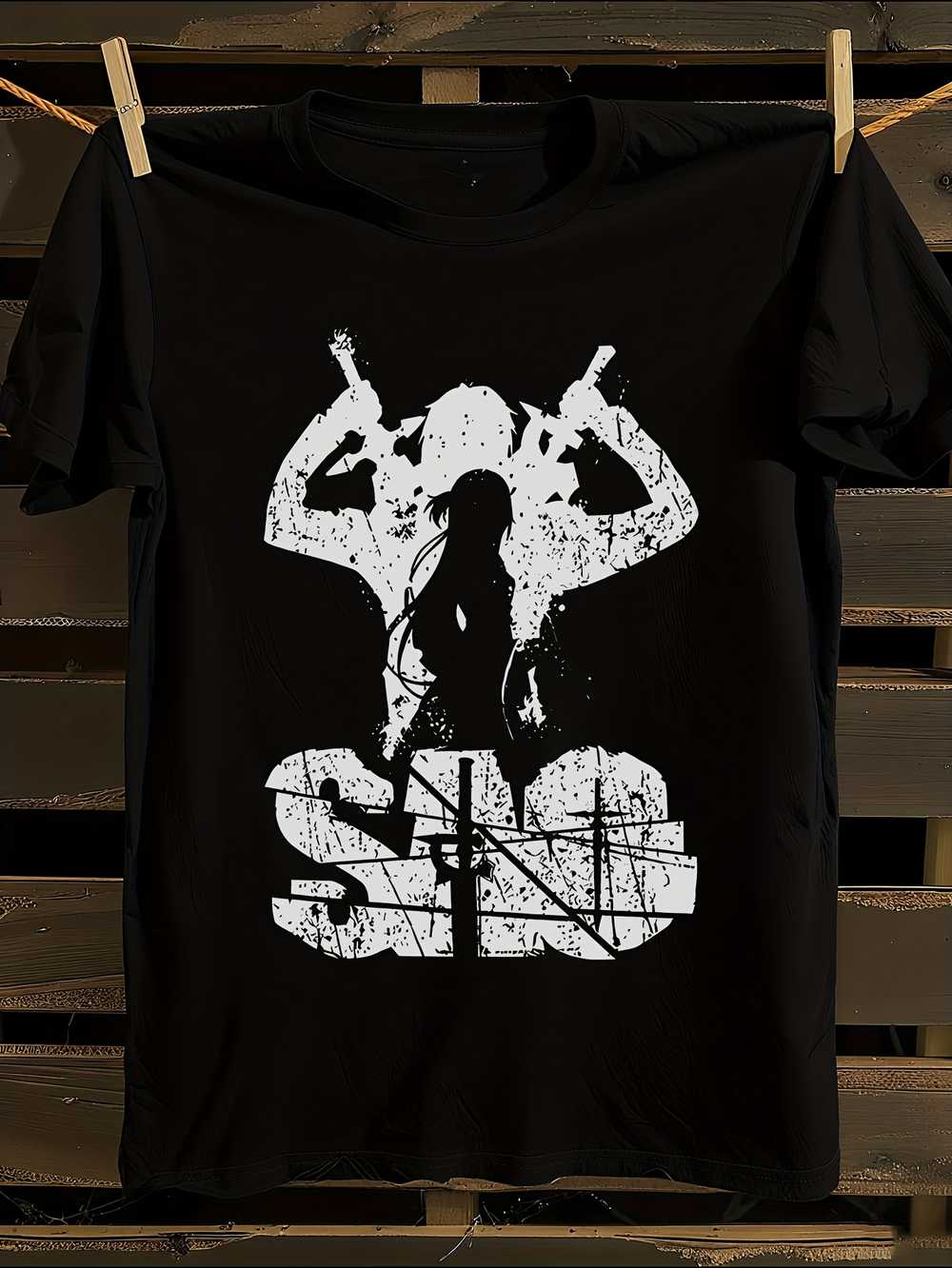 Аниме футболка с графическим принтом Sword Art Online SAO XXL