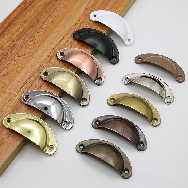 Antique Bronze Semi-Circular Handle for Cabinets: Punch-Free, Classic Design for Kitchen, Shoe, or Medicine Cabinets