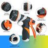 Garden Hose Nozzle with 8 Patterns Spray Nozzle the Rear Trigger & Hanging Ring Designs High Pressure Hose Nozzle for Plant