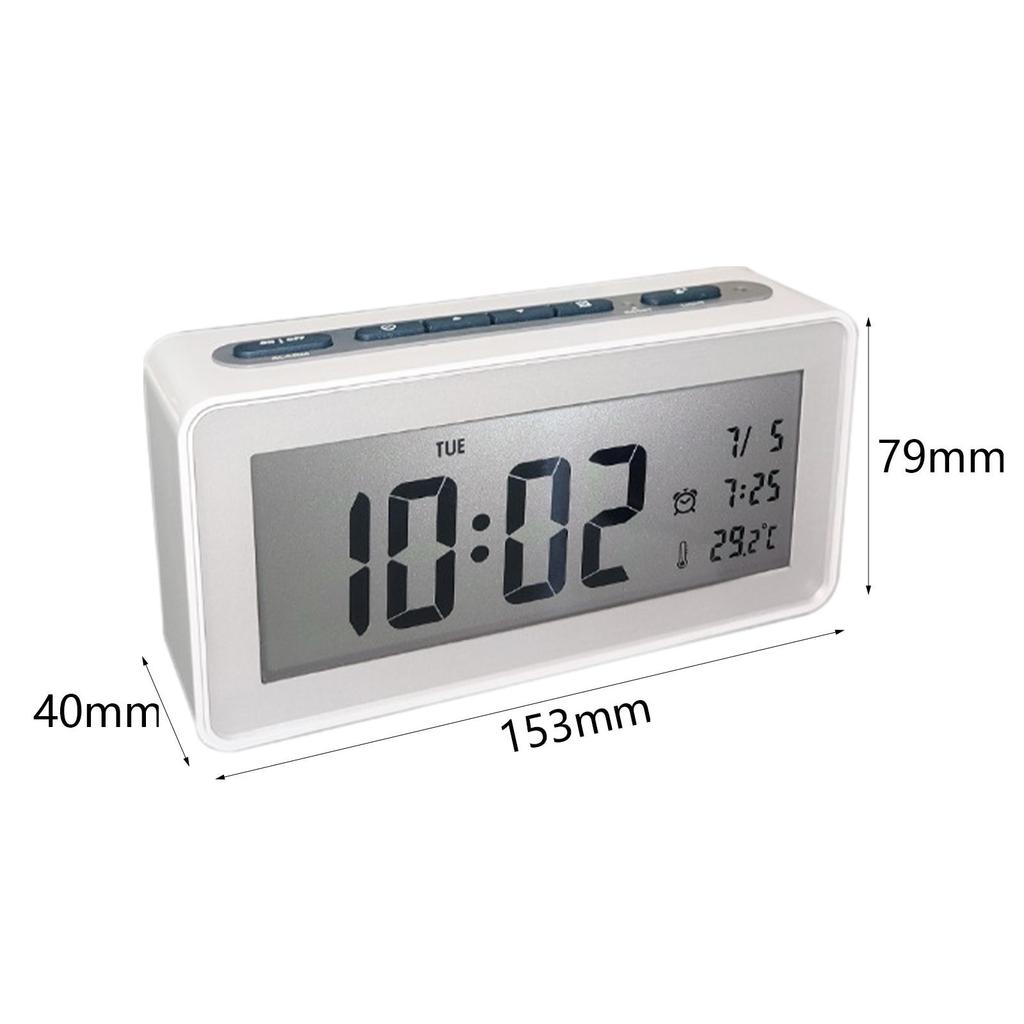 Digital Clock Bedside Clocks Snooze Table Decoration Easy Desk 12/24H