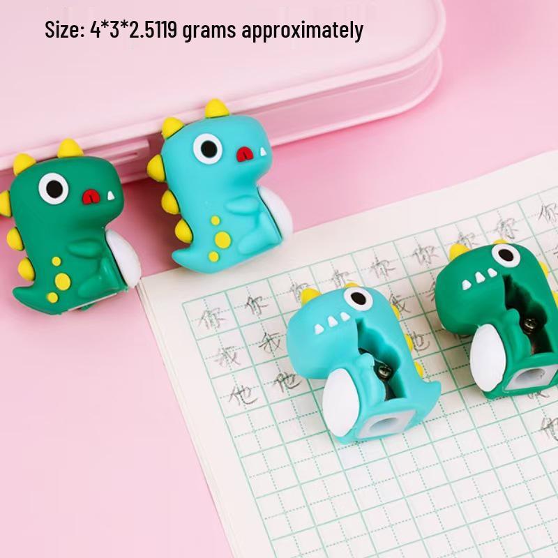 

Dinosaur Cartoon Pencil Sharpener - Perfect for Primary Students, Prizes, and Birthday Gifts Light Green Dinosaur
