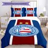 Bahia Fc Crest Emblem Printed Pattern Duvet Cover Set – Includes 1 Duvet Cover and 2 Matching Pillowcases Bedroom Decor Christmas Gifts