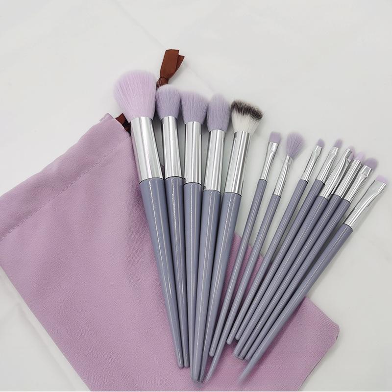 Set da 13 Pezzi di Pennelli Morbidi per Cipria Libera ad Alta Lucentezza Set di Pennelli per Ombretto Trucco Strumenti di Bellezza