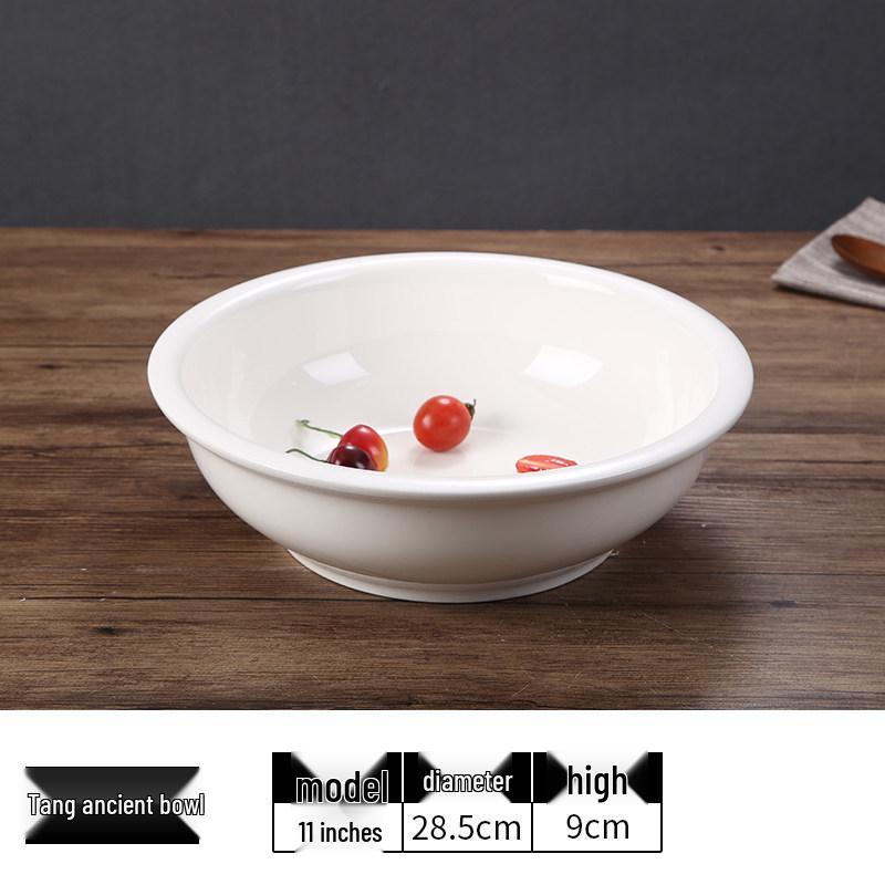 Creative Large Ceramic Soup Bowl - Thickened, Round, Restaurant & Household Tableware